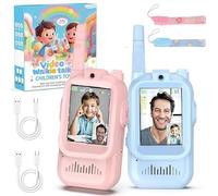 Long Range & Easy to Use VIVIZEN Kids Walkie Talkies with Video, Real-time Visual Camera, Pocket-Sized Portable Design for Children 3-10, Parent-Child Gift for Boys & Girls