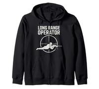 Long Range Operator | Sniper Scope Rifle Zip Hoodie