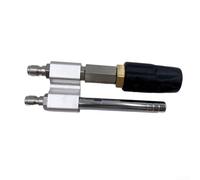 Long Range Pressure Washer Nozzle, Stainless Steel Double Head for Ladder Saver, High Reach Cleaning Tool for Roofs and Walls