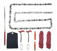 Long Reach Chainsaw - Rope with Handles | 68 Tooth Folding Design Cutting Tool for Survival Kits Camping Gardening Bushcraft Backpacking Outdoor Work Portable Handy L