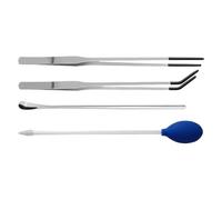 Long Reach Feeding Tongs - 11.8 Inch Stainless Steel Scraper for Aquatic Plants, Protective Coating for Delicate Surfaces, Safe Forceps for Snake Turtle Habitat Maintenance Clean Accessory