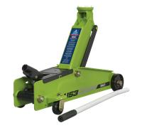 Long Reach Heavy-Duty Trolley Jack 3 Tonne - Green