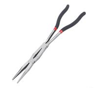 Long Reach Pliers Set 3pc Needle Nose Straight 45 90 Degree High Carbon Steel for Tight Spaces Auto Repair(Straight pliers)