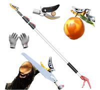 Long Reach Pruner 1.4-3m Telescopic Garden Purner High Branch Scissors Telescopic Tree Pruner Fruit Picker Long Reach Pole Saw,with Blade