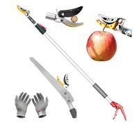 Long Reach Pruner 1.8-3m Telescopic Garden Purner High Branch Scissors Telescopic Tree Pruner Fruit Picker Long Reach Pole Saw,with Blade