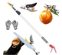 Long Reach Pruner High Branch Scissors 1.3-2.2m Telescopic Garden Purner Telescopic Tree Pruner Fruit Picker Long Reach Pole Saw,with Blade