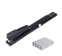 Long Reach Stapler Office Staplers Desktop Stapler, 50 Sheets Capacity Long Arm Staplers with 1600pcs Staples (Black, 50 Sheets Capacity)