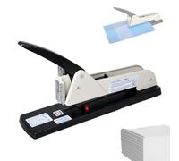 Long Reach Stapler with Adjustable Depth and Fixable Paper Guide, 210 Sheet Capacity for Booklets and Albums