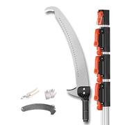 Long Reach Telescoping Pruner Pole Saw for Tree Trimming - Lightweight Extendable Pruning Saw for High Branches, Sharp Blade, Perfect for Backyard and Garden Maintenance,5.5m