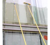 Long Reach Window Cleaning Kit - 1.4m Squeegee & Scraper with Reinforced Extension Pole Ideal for High Ceilings & Tall Windows Efficient Window Washing Tool