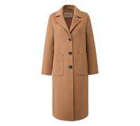 Long Reversible Coat in Mixed Wool with Patch Pockets for Women COMMA Marron S