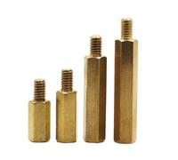 Long Rod Nut, 10pcs M2.5 Solid Copper Brass Hexagon Standoff Hex Pillar Male-Female Spacer for PCB Board Motherboard(8mm)