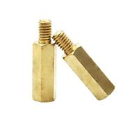 Long Rod Nut, 2/5/10pcs M4 M5 M6 Hex Brass Standoff Single-Headed Brass Stud for Computer Case Motherboard Screw Nut Spacer Support Pillar(25mm,M4 10pc)