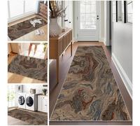 Long Runner Rug for Hallway 60 x 140 cm Washable Carpet Runner Rug for Kitchen, Heavy Duty Hall Runner Door Mat Indoor, Non Slip Stair Area Rug for Entrance, Front Door Hall Hallways Living Room