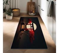 Long Runner Rugs for Hallway 40 x 120 cm, Night Scene Moon Lantern Non Slip Hall Runner Carpets - Narrow Rugs Washable Japanese Traditional Style Carpet for Hallway Stair Entryway Kitchen