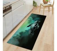 Long Runner Rugs for Hallway 40 x 120 cm, Skull Forest Dark Gothic Fantasy Non-slip Hall Runner Carpets - Narrow Rugs Washable Fantasy Dark Style Carpet for Hallway Stair Entryway Kitchen
