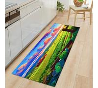 Long Runner Rugs for Hallway 60 x 150 cm, Farm Vegetable Patch Barn Non-slip Hall Runner Carpets - Narrow Rugs Washable Rural Style Carpet for Hallway Stair Entryway Kitchen