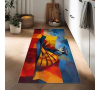 Long Runner Rugs for Hallway 60 x 180 cm, Abstract Oil Painting Striped Man Non-slip Hall Runner Carpets - Narrow Rugs Washable Cubism Carpet for Hallway Stair Entryway Kitchen