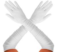 Long Satin Elbow Length Opera Gloves for Women - Ladies Long Evening Gloves Fancy Dress for Prom Accessories, Bridal Fancy Dress - 1920s Accessories for Women Flapper Costume