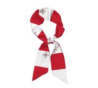 Long Scarves Ribbon Tied Bag Patterned Bandanas Feeling Formal Neck Scarf Malta National Flag Head Hair Wraps Kerchief