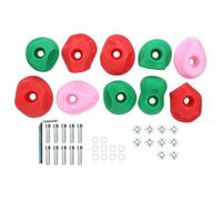 Long Service Life Multi-Colored Climbing Holds Large Rock Wall Grips Climbing Holds Teaching For Training Outdoor(Color-S)