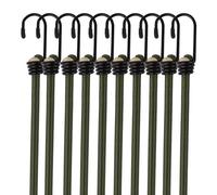 Long Set of 10 Heavy-Duty Weatherproof & UV-Resistant Bungee Cords with Hooks for Camping, RVs, and Luggage Racks, 100 cm - approx 40 inch