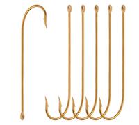 Long Shank Hook Offset Hook High Carbon Steel Fishing Hook Live Bait Freshwater Walleye Trout Bass Catfish(Size 2-100pcs)