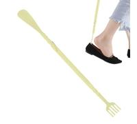 Long Shoehorn Back Scratcher - Long Handle Back Scratcher Claw | Boot Inserts Horns, Long Handle For Itchy Backs, Portable Shoe Horn For Putting On Shoes While Standing