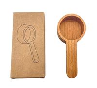 Long/short handle measure scoop coffee spoon wooden beans round ground or tea and measure the scoop of dry ingredients