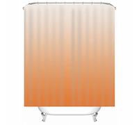 Long Shower Curtains for Throom, Shower Curtains for Men Polyester Monochrome Waterproof Corner Shower Curtain 90X180cm Orange