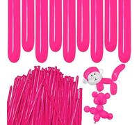 Long Skinny Balloons 260Q Pink Modelling Balloon Hot Pink Twisting Long Magic Latex Balloons for Animal Shape Balloon Arch Birthday Wedding Christmas Party Decoration 100Pcs