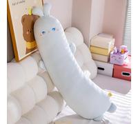 Long Sleeping Pillow Animal, Cute Stripe Sleeping Cuddly Toy with Smooth Zipper, Detachable Soft Cotton Hugging Doll for Bedroom, Living Room, Sofa, Office & Gifts for Kids Adults (Style 1)