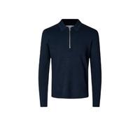 Long Sleeve 1/2 Zip Polo Samsoe Samsoe Guna 10490 Bleu M