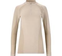Long sleeve 1/4 zip base layer women Endurance Halen Beige L/XL