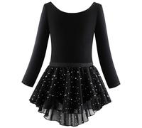 Long Sleeve Ballet Leotard Tutu Dress for Girls Ballerina Dance Outfit Toddler Skirted Costume Performance Skirt Leotard Belle Dress