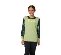 LONG SLEEVE BICYCLE JERSEY FOX JUNIOR DEFEND TAUNT PALE GREEN YXL