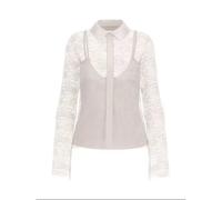 Long sleeve blouse for women Guess Antoinette Lace White XL