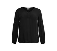 Long sleeve blouse for women KAFFE Curve Ami Noir 46