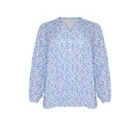 Long sleeve blouse for women KAFFE Curve Mahlena Bleu 50