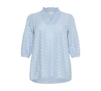 Long sleeve blouse for women KAFFE Curve Vitana Bleu 44