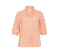 Long sleeve blouse for women KAFFE Curve Vitana Orange 44