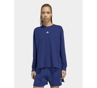 Long Sleeve Boyfriend T-Shirt Women's adidas 3-Stripes Studio Bleu M