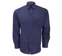 Long Sleeve Business Shirt Kustom Kit Dark Navy 16.5 in