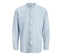 Jack & Jones Esummer Linen Blend Band Long Sleeve Shirt Blue XS Men