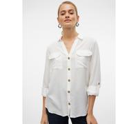 Long Sleeve Buttoned Blouse White