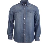 Long Sleeve Casual Denim Shirt Kariban Duck Egg Blue L