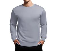 Long Sleeve Casual Top Men Men Round Neck T Shirt Loose Fit Thin Tops Crewneck Casual Jumpers Hip Pop Baggy Streetwear Solid Color T-Shirt Long Sleeve Outdoor Clothes Lightweight Slim Pullover