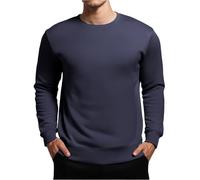 Long Sleeve Casual Top Men Men Round Neck T Shirt Loose Fit Thin Tops Crewneck Casual Jumpers Hip Pop Baggy Streetwear Solid Color T-Shirt Long Sleeve Outdoor Clothes Lightweight Slim Pullover