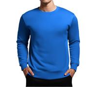 Long Sleeve Casual Top Men Men Round Neck T Shirt Loose Fit Thin Tops Crewneck Casual Jumpers Hip Pop Baggy Streetwear Solid Color T-Shirt Long Sleeve Outdoor Clothes Lightweight Slim Pullover