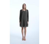 James Lakeland Women's Long Sleeve Charcoal Wave Hem Dress | Size: 16 James Lakeland Charcoal 16
